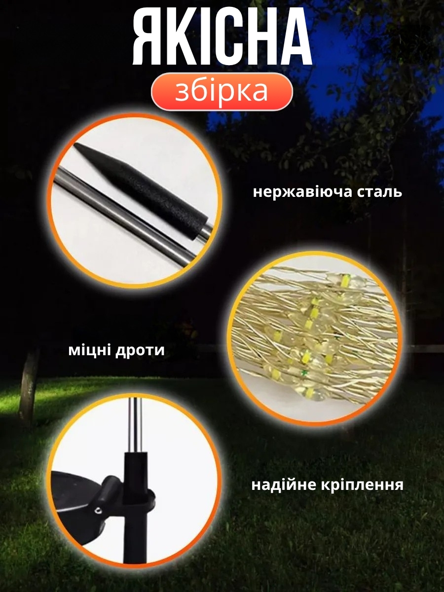 Садовий світильник на сонячній батареї «Феєрверк»