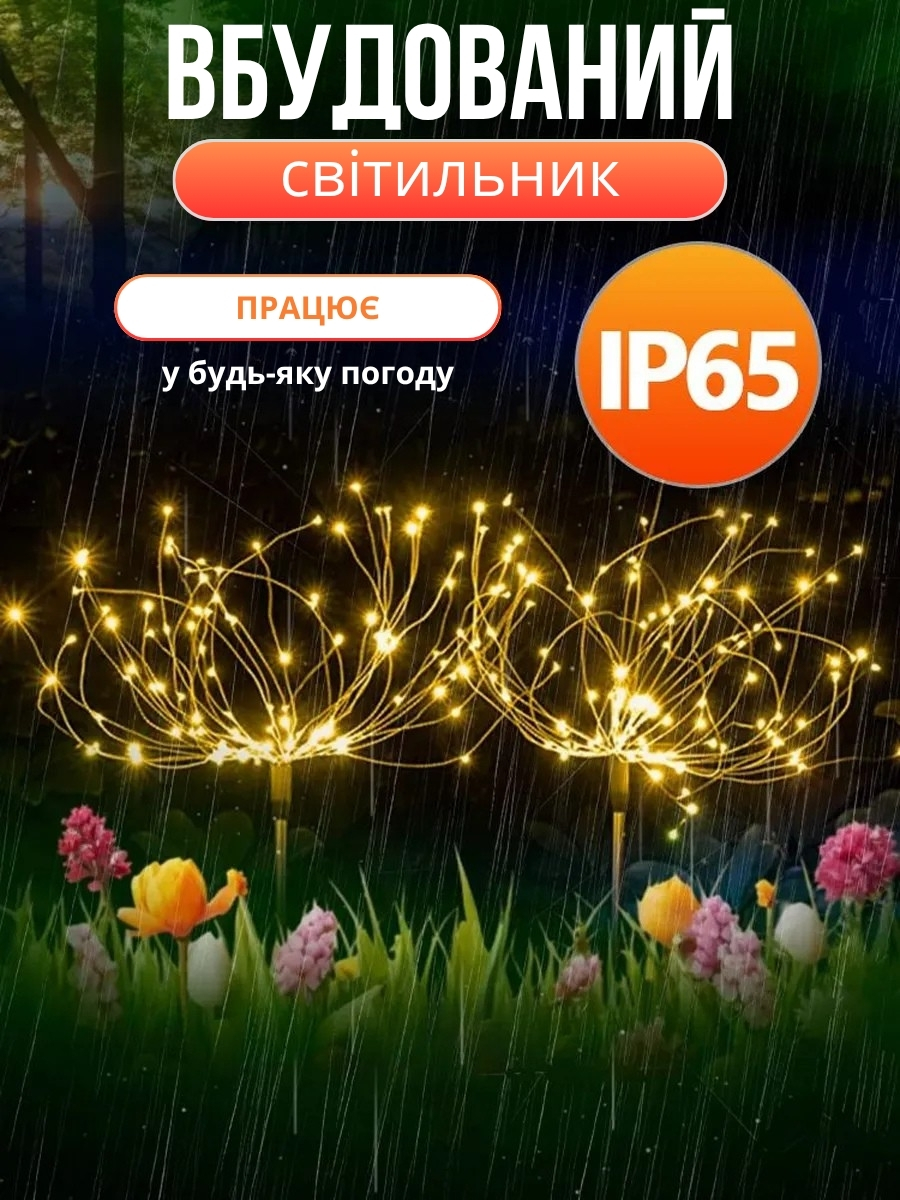 Садовий світильник на сонячній батареї «Феєрверк»